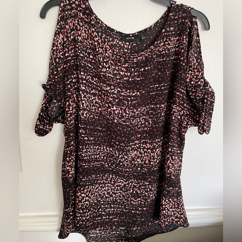 Cute cold shoulder top with sleeve ties
